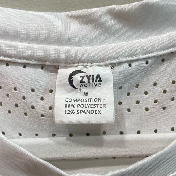 Zyia Active White Chill Sleeveless Laser Cut Muscle Tank - Size: Medium - Picture 3 of 5